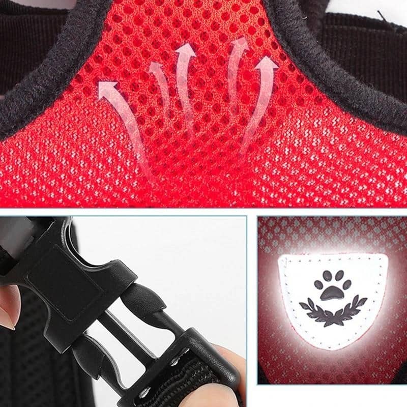 Дишаща колана за котки, комплект каишки, регулируема жилетка с - Main Image