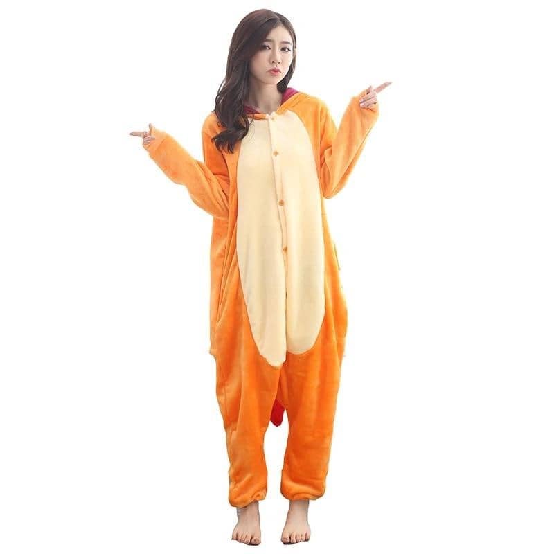 Pokemon Halloween Cosplay Costume Charmander Onesie Pyjamas Charizard Flannel One Piece Kigurumi Full Body Pijamas Whole Clothes RCSF