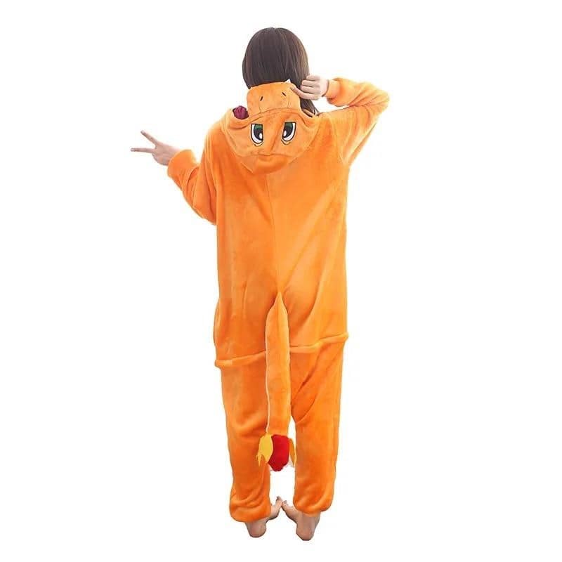 Pokemon Halloween Cosplay Costume Charmander Onesie Pyjamas Charizard Flannel One Piece Kigurumi Full Body Pijamas Whole Clothes RCSF
