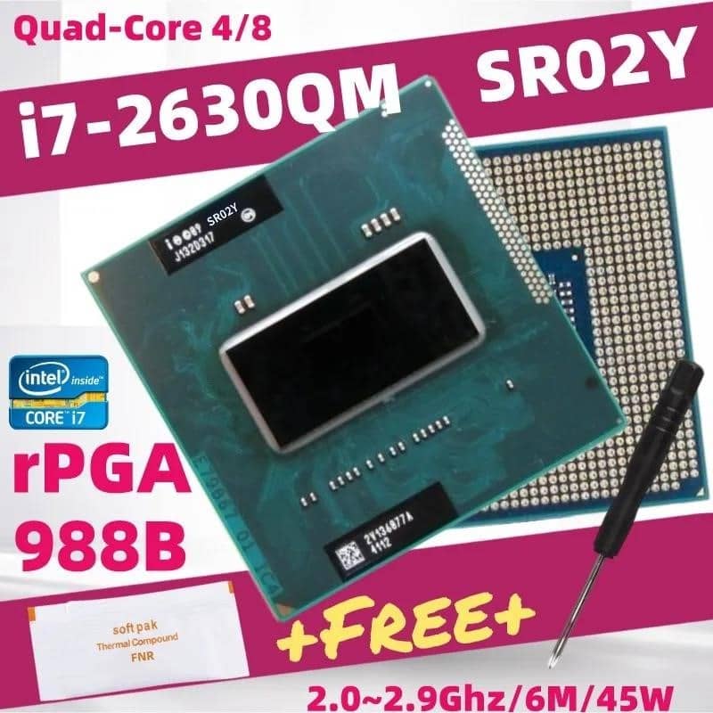 Intel Core I7 Cpu - 2960XM, 2920XM, 2860QM & Others, Socket G2, 4