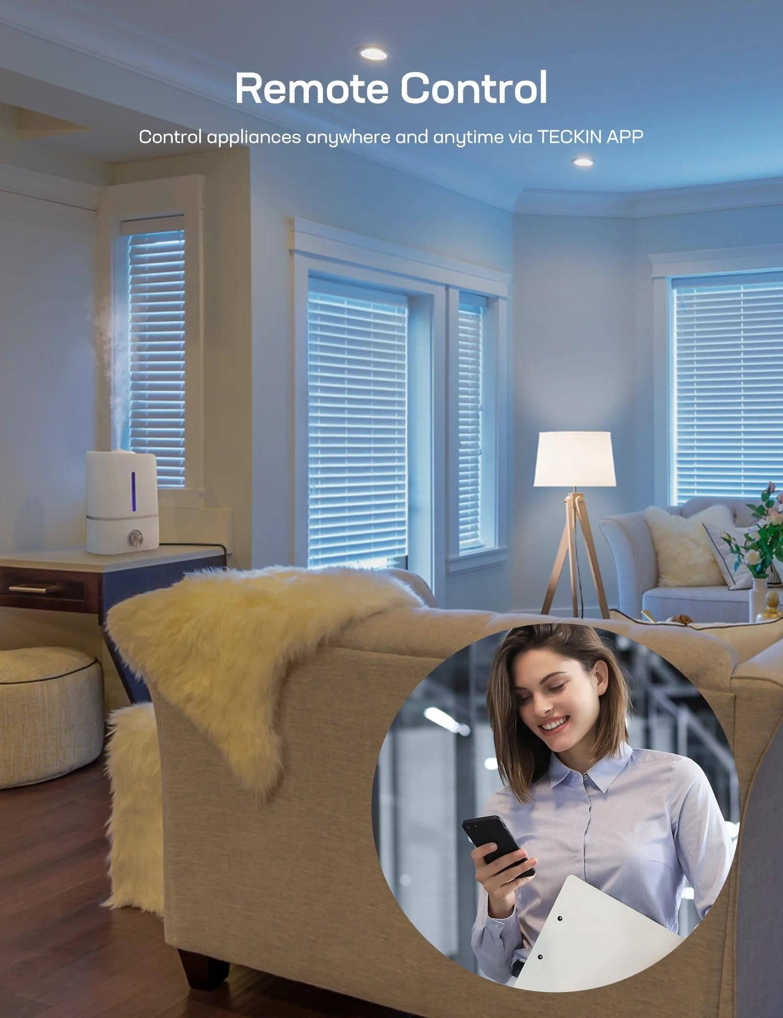 Teckin SP21 Mini Smart Plug, гласово дистанционно управление