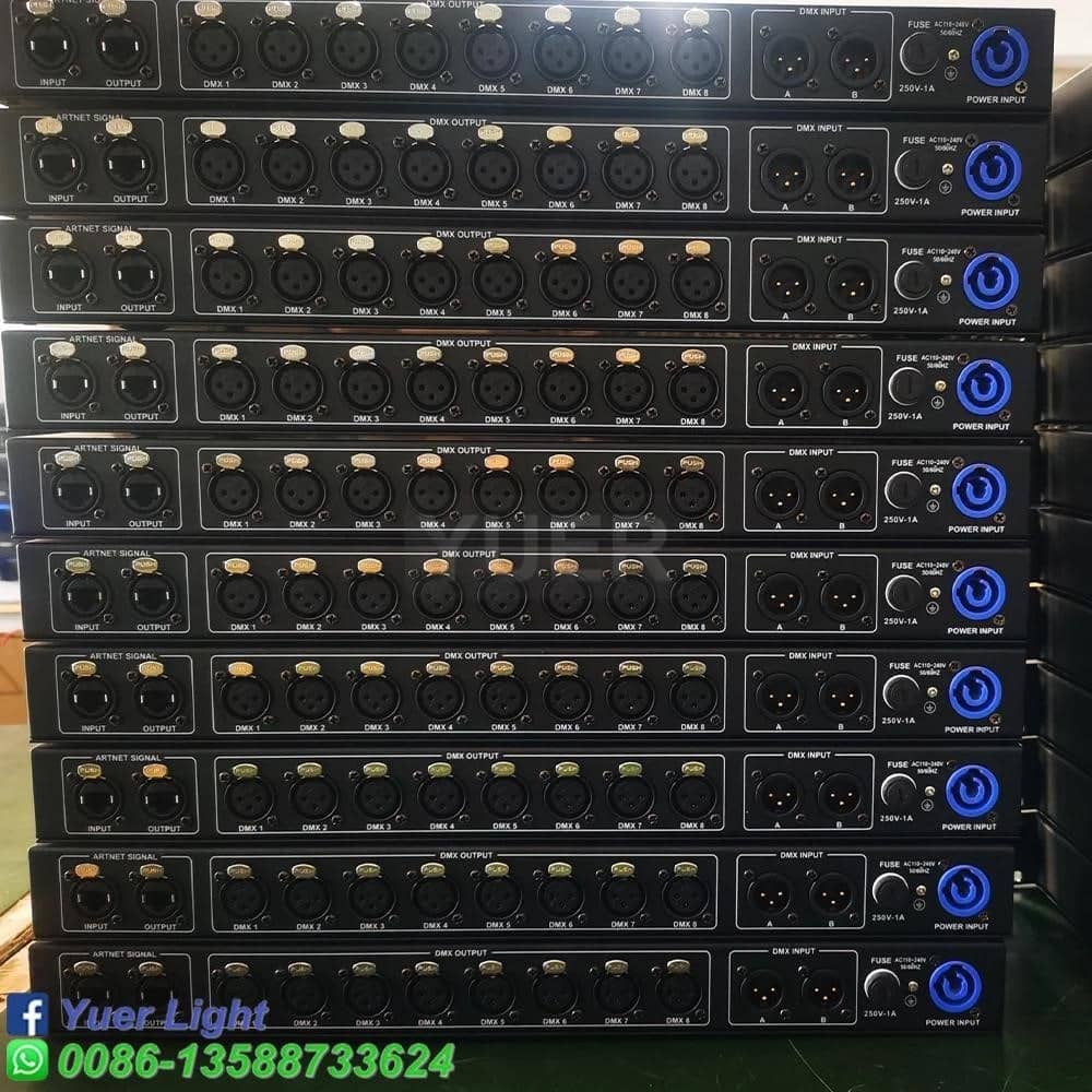 НОВ Artnet Dmx 8 Ways Network Extender Output 8x512 4096 Channels For ...