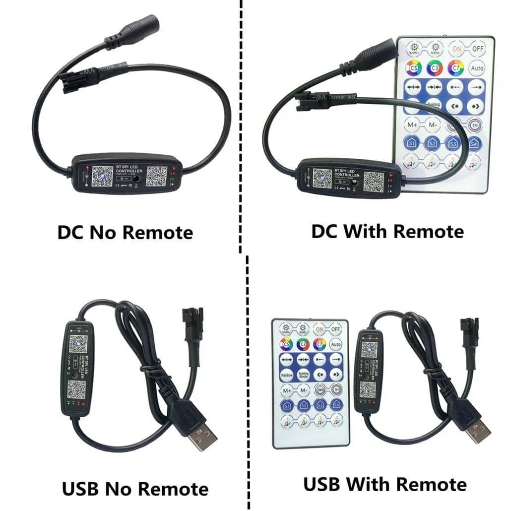 DC USB Bluetooth Pixel Controller 5V 12V 24V WS2811 WS2812B SK6812 ...