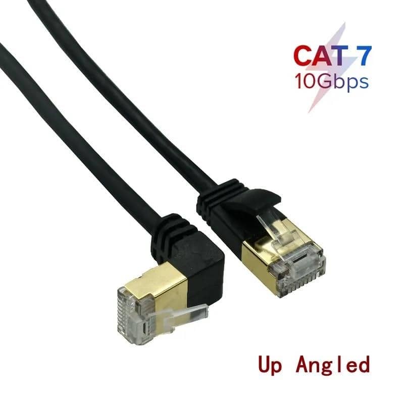 90 градуса нагоре надолу наляво надясно под ъгъл CAT6 CAT7 UTP Ethernet ...