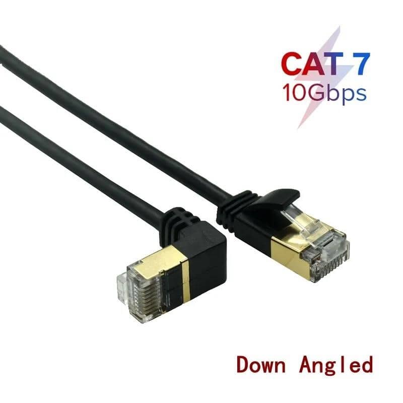 90 градуса нагоре надолу наляво надясно под ъгъл CAT6 CAT7 UTP Ethernet ...